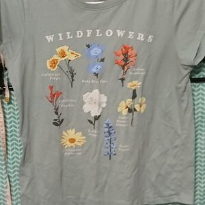 Source Unknown Wildflower Graphic Tee - Green